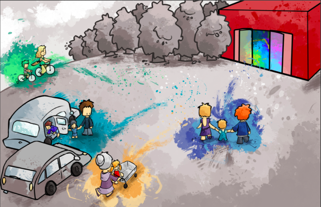 supermercato con bambini